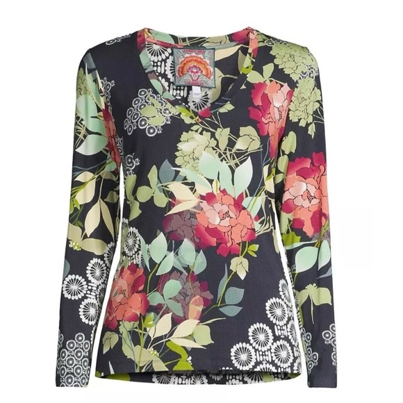 Johnny Was Floral stretchy top NEW - Picture 4 of 10